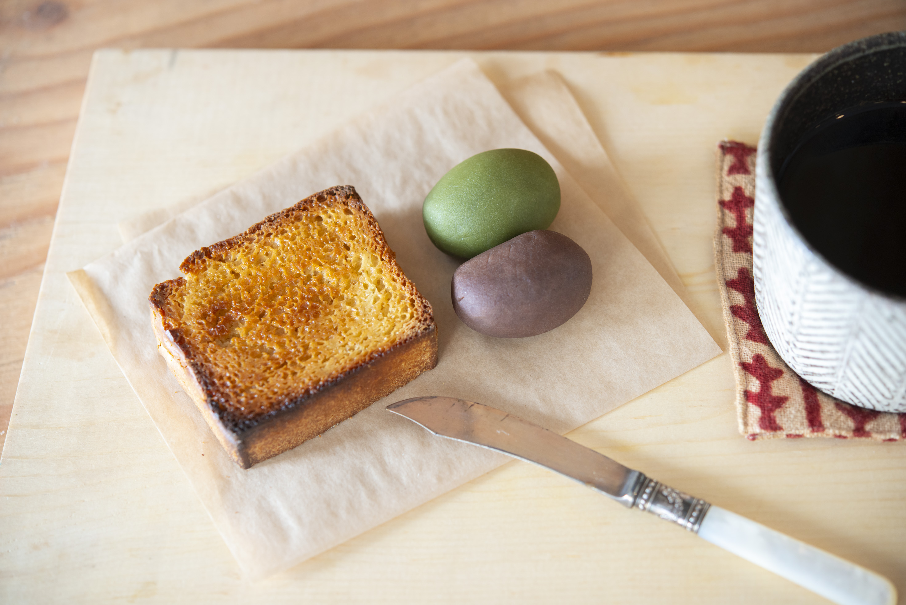 Wanokashi MEGURI-Bean butter toast set